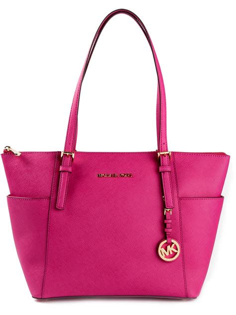 michael kors pink jet set tote|jet set small Michael Kors.